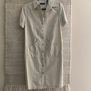 Petite tan cotton dress in a a size a S/M